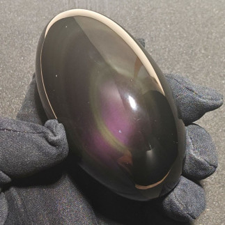 Pierre de Massage en Obsidienne Œil Céleste – Protection et Ancrage