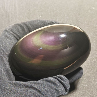 Pierre de Massage en Obsidienne Œil Céleste – Protection et Ancrage