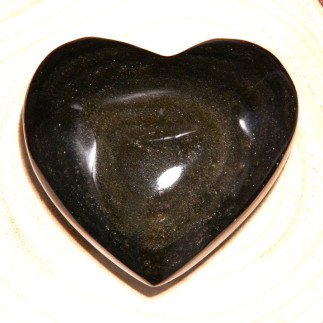 Pierre de Massage en Obsidienne Dorée