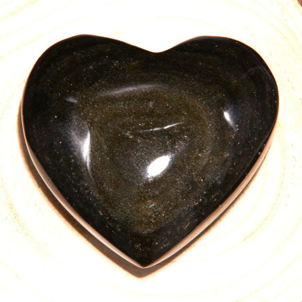 Pierre de Massage en Obsidienne Dorée