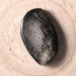 Cabochon en obsidienne argenté