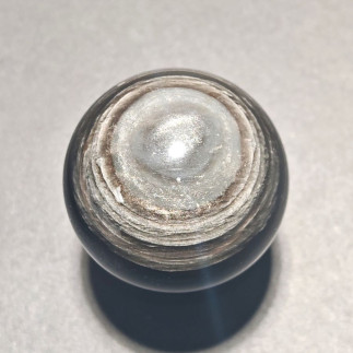 Sphère en Obsidienne Œil Céleste / Argentée