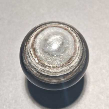 Sphère en Obsidienne Œil Céleste / Argentée