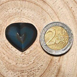 Cabochon Cœur en Obsidienne Œil Céleste | Obsidienne du Mexique