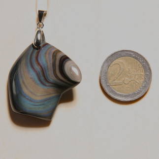 Pendentif en Obsidienne Arc-en-Ciel – Forme Libre du Mexique