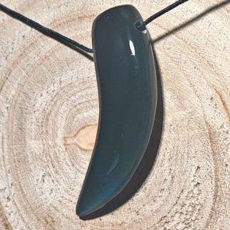 Pendentif Griffe Obsidienne Œil Céleste du Mexique | Bijou Artisanal