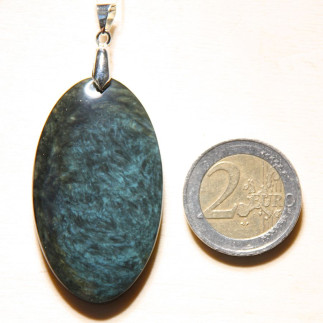 Pendentif en Obsidienne Manto Huichol du Mexique – Pierre Naturelle Unique