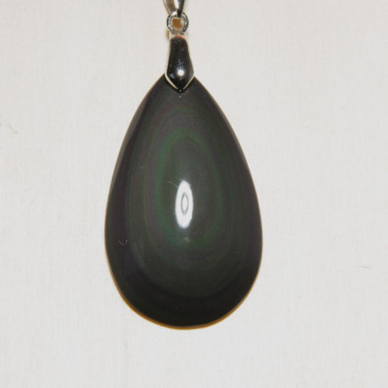 Pendentif en obsidienne œil céleste