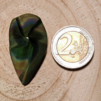 Cabochon Étoile Filante en Obsidienne Œil Céleste du Mexique