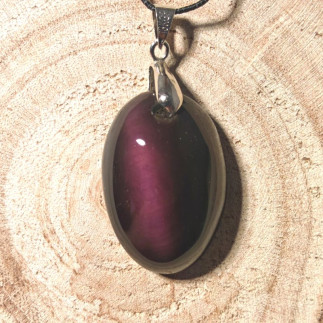 Pendentif en obsidienne arc-en-ciel