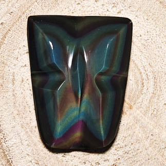 Papillon Sculpté en Obsidienne Arc-en-Ciel | Obsidienne du Mexique