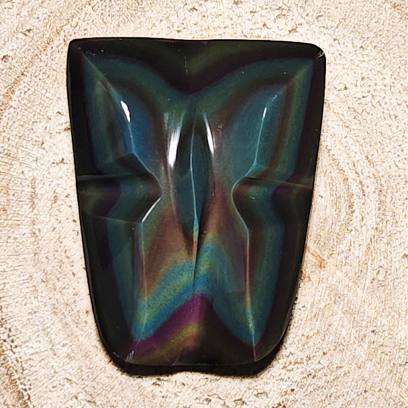 Papillon en obsidienne œil céleste Papillon en obsidienne œil céleste