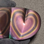 Double cœur en obsidienne œil céleste