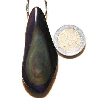 Pendentif Obsidienne Œil Céleste du Mexique – Goutte 69 mm | Pierre naturelle