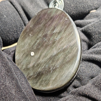 Pendentif en Obsidienne Arc-en-Ciel Ovale – Pierre Naturelle du Mexique