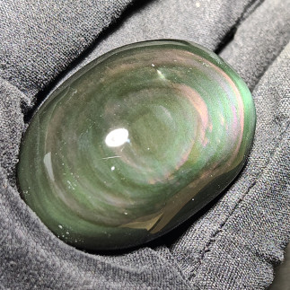 Galet en obsidienne œil céleste – Pierre naturelle unique 29 g | Lune d’Obsidienne