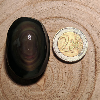 Galet en obsidienne œil céleste – Pierre naturelle unique 29 g | Lune d’Obsidienne