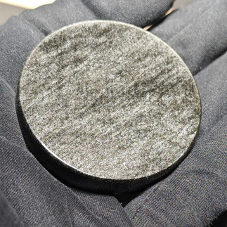Cabochon obsidienne argentée