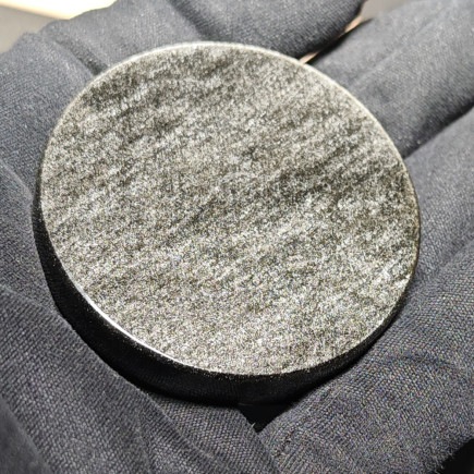Cabochon obsidienne argentée