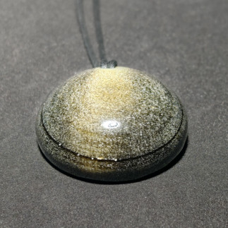 Pendentif en Obsidienne Dorée du Mexique | Pierre Naturelle Artisanale