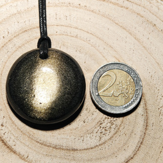 Pendentif en Obsidienne Dorée du Mexique | Pierre Naturelle Artisanale