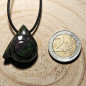Pendentif escargot en obsidienne manto huichol Pendentif escargot en obsidienne manto huichol
