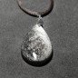 Pendentif en obsidienne argentée