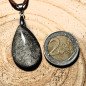Pendentif en obsidienne argentée