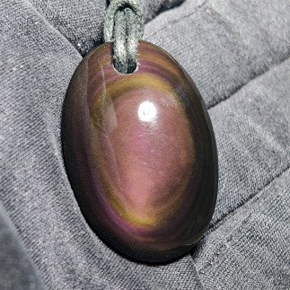 Pendentif en obsidienne arc-en-ciel