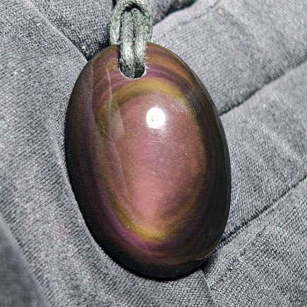 Pendentif en obsidienne arc-en-ciel