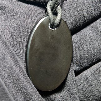 Pendentif en obsidienne arc-en-ciel naturelle du Mexique