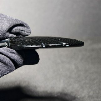 Pendentif feuille en obsidienne dorée du Mexique
