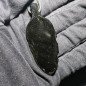 Pendentif feuille en obsidienne dorée